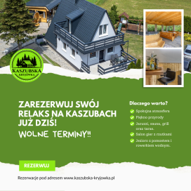 ZAPRASZAMY NA KASZUBY WE WRZEŚNIU WOLNE TERMINY!!